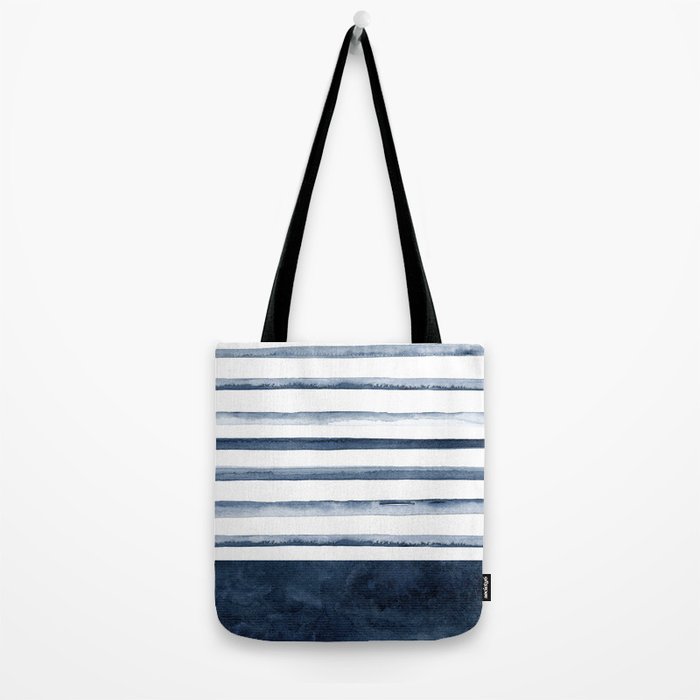 Stripes | Watercolor Pattern Tote Bag Gallery Image 2