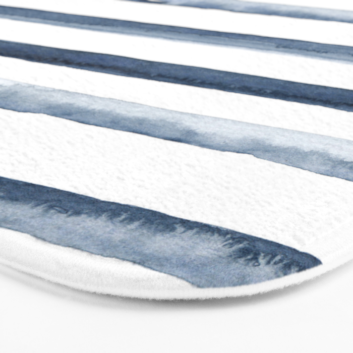 Stripes | Watercolor Pattern Bath Mat Gallery Image 3