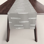 Raindrops, Gray, Minimalism, Abstract Art Table Runner Gallery Image 1