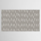 Raindrops, Gray, Minimalism, Abstract Art Tablecloth Gallery Image 2