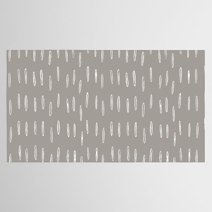 Raindrops, Gray, Minimalism, Abstract Art Tablecloth Gallery Image 2
