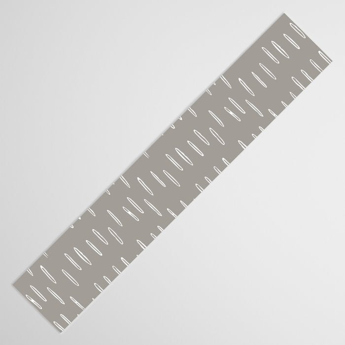 Raindrops, Gray, Minimalism, Abstract Art Table Runner Gallery Image 3
