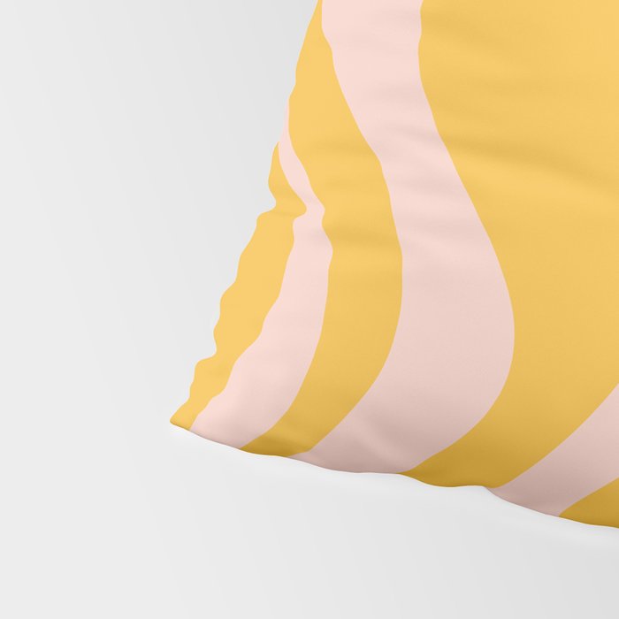 Liquid Swirl Retro Abstract Pattern in Mustard Orange and Light Blush Pink Pillow Sham Gallery Image 4