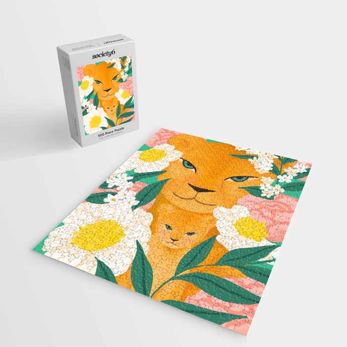Mother Lion and Cub I Jigsaw Puzzle Gallery Image 2