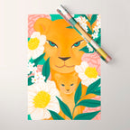 Mother Lion and Cub I Wrapping Paper Gallery Image 1
