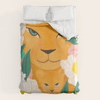 Mother Lion and Cub I Duvet Cover Gallery Image 6