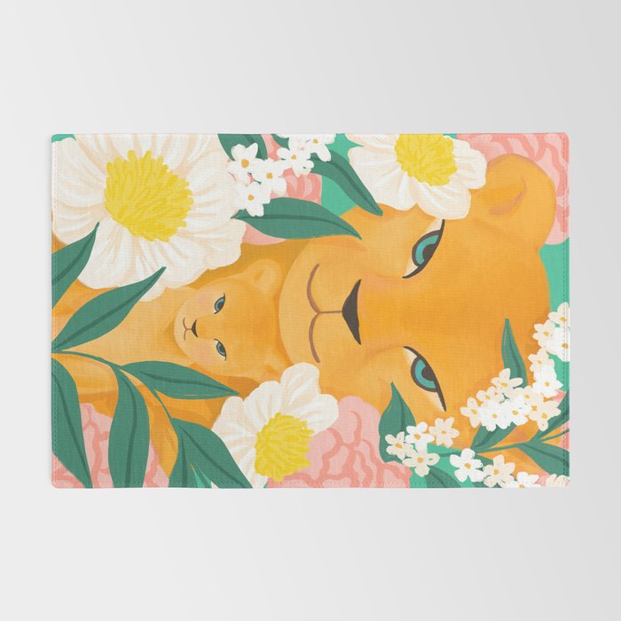 Mother Lion and Cub I Rug Gallery Image 2