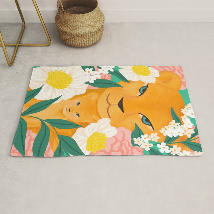 Mother Lion and Cub I Rug Gallery Image 1