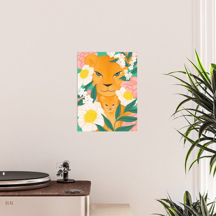 Mother Lion and Cub I Poster Gallery Image 2