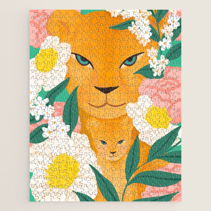 Mother Lion and Cub I Jigsaw Puzzle Gallery Image 1