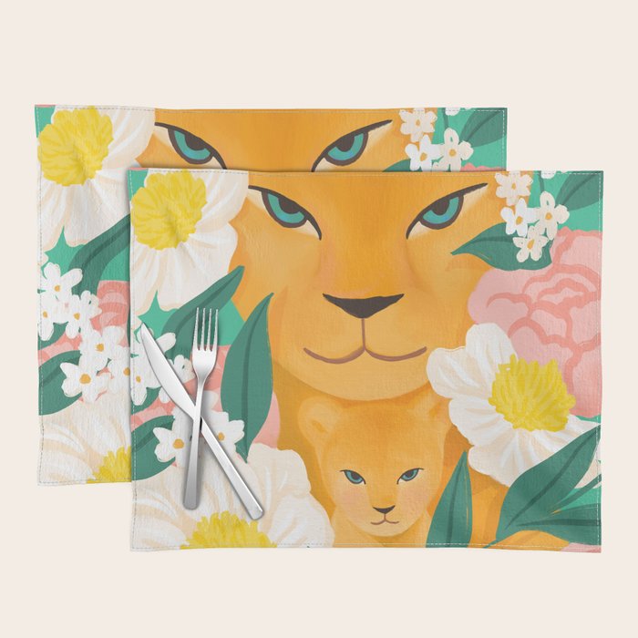 Mother Lion and Cub I Placemat Gallery Image 1