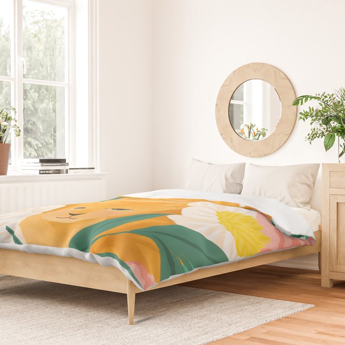 Mother Lion and Cub I Duvet Cover Gallery Image 2