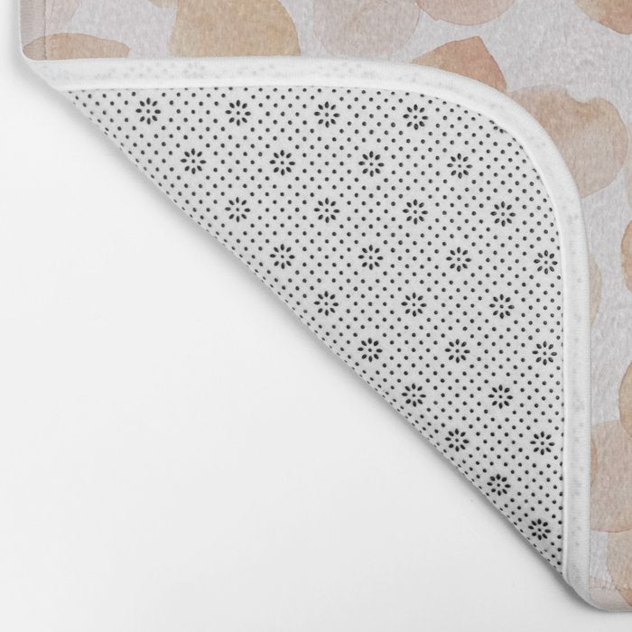 Watercolor polka dots in terracotta_bloomartgallery Bath Mat Gallery Image 2
