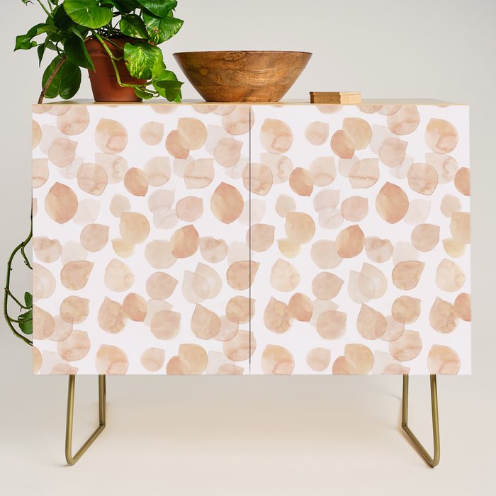 Watercolor polka dots in terracotta_bloomartgallery Credenza Gallery Image 1