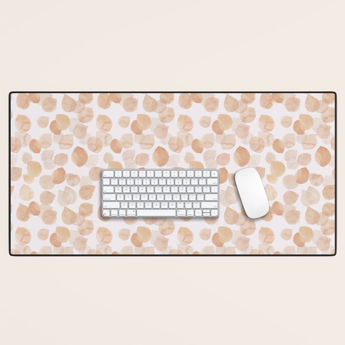 Watercolor polka dots in terracotta_bloomartgallery Desk Mat Gallery Image 1