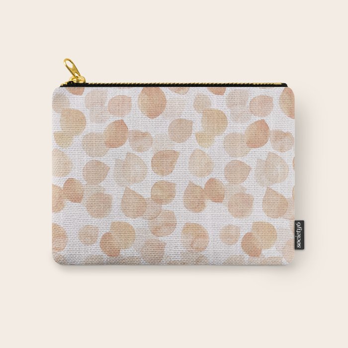 Watercolor polka dots in terracotta_bloomartgallery Carry All Pouch Gallery Image 1