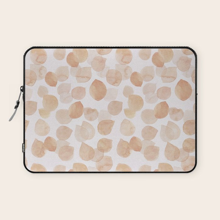 Watercolor polka dots in terracotta_bloomartgallery Laptop Sleeve Gallery Image 1