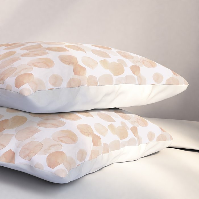 Watercolor polka dots in terracotta_bloomartgallery Pillow Sham Gallery Image 3