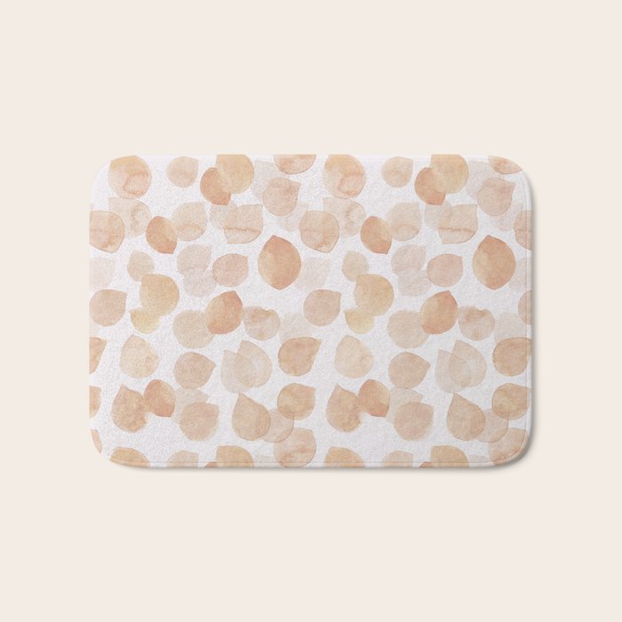 Watercolor polka dots in terracotta_bloomartgallery Bath Mat Gallery Image 1
