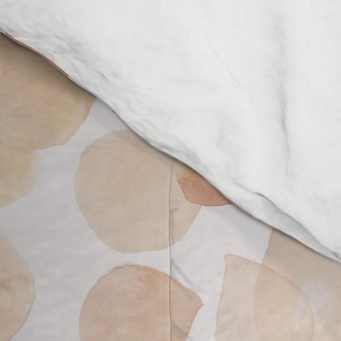 Watercolor polka dots in terracotta_bloomartgallery Comforter Gallery Image 4