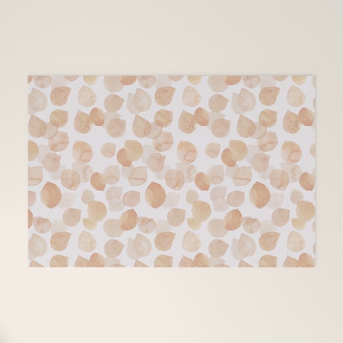 Watercolor polka dots in terracotta_bloomartgallery Welcome Mat Gallery Image 1