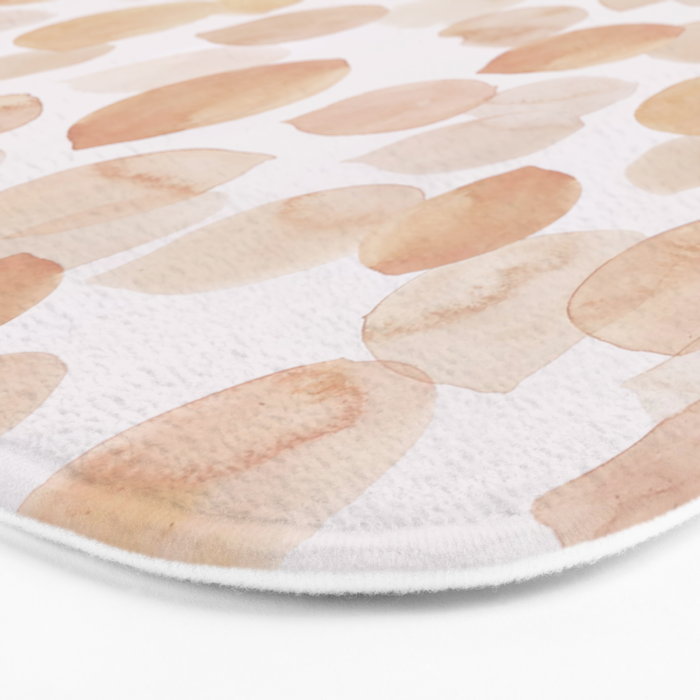 Watercolor polka dots in terracotta_bloomartgallery Bath Mat Gallery Image 3