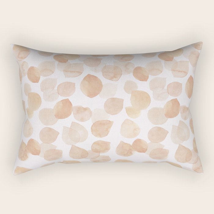 Watercolor polka dots in terracotta_bloomartgallery Rectangular Pillow Gallery Image 1