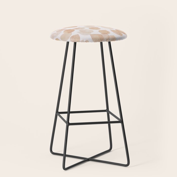 Watercolor polka dots in terracotta_bloomartgallery Stool Gallery Image 1