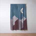 LANDSHAPES / Mountains - Night Window Curtain Gallery Image 3