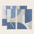 Halfmoon Colorblocks Composition - Blue Navy Placemat Gallery Image 1