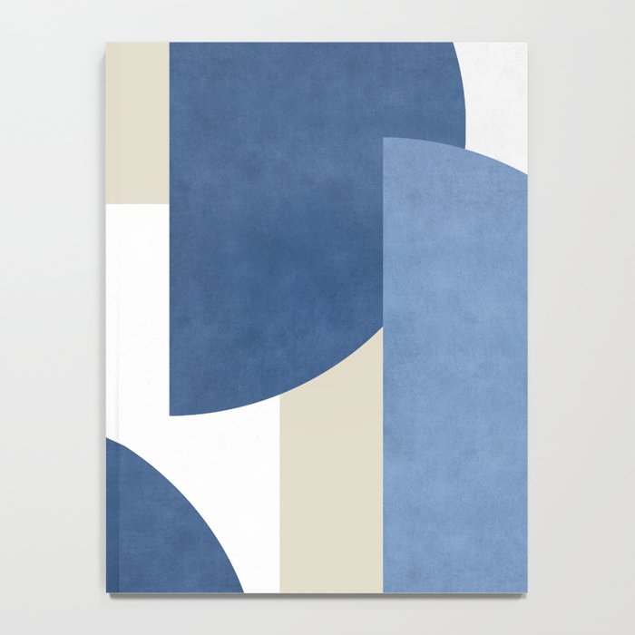 Halfmoon Colorblocks Composition - Blue Navy Notebook Gallery Image 4