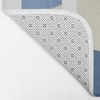 Halfmoon Colorblocks Composition - Blue Navy Bath Mat Gallery Image 2