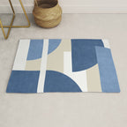 Halfmoon Colorblocks Composition - Blue Navy Rug Gallery Image 1