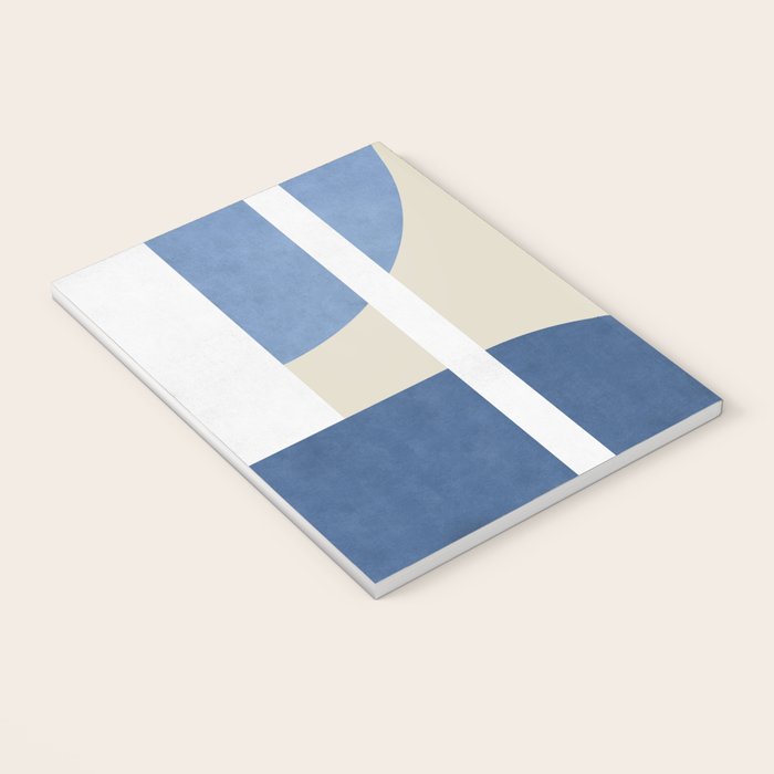 Halfmoon Colorblocks Composition - Blue Navy Notebook Gallery Image 3