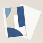 Halfmoon Colorblocks Composition - Blue Navy Stationery Card Gallery Image 2