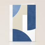 Halfmoon Colorblocks Composition - Blue Navy Stationery Card Gallery Image 2