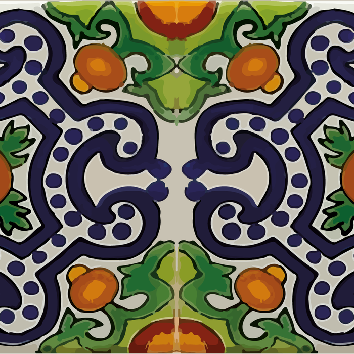 Oranges talavera tile abstract pattern modern decoration Coffee Mug Gallery Image 2