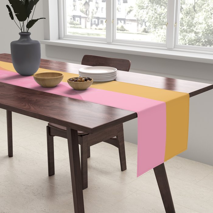Colorful Wavy Stripes Abstract Table Runner Gallery Image 2