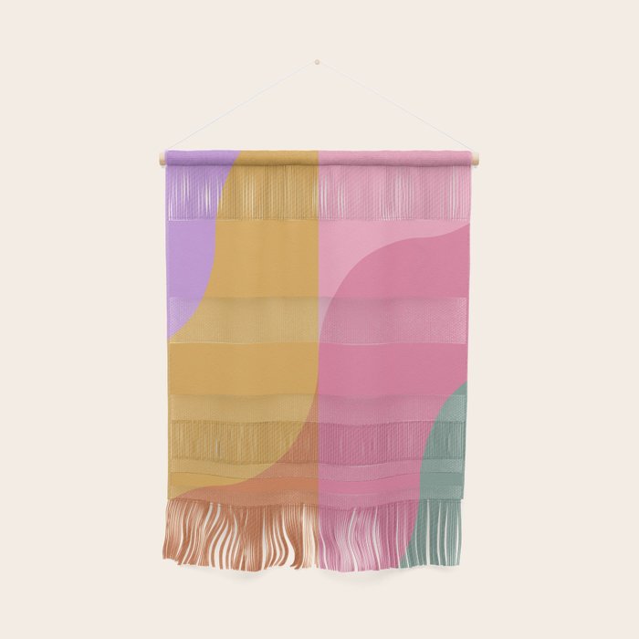 Colorful Wavy Stripes Abstract Wall Hanging Gallery Image 1