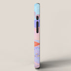 Retro Sunflower & Rainbow in Blue & Pink iPhone Case Gallery Image 2