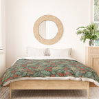 Moths in Emerald Twilight Duvet Cover Gallery Image 3
