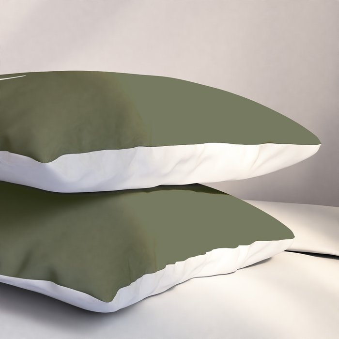 Wink (Olive Green) Pillow Sham Gallery Image 3