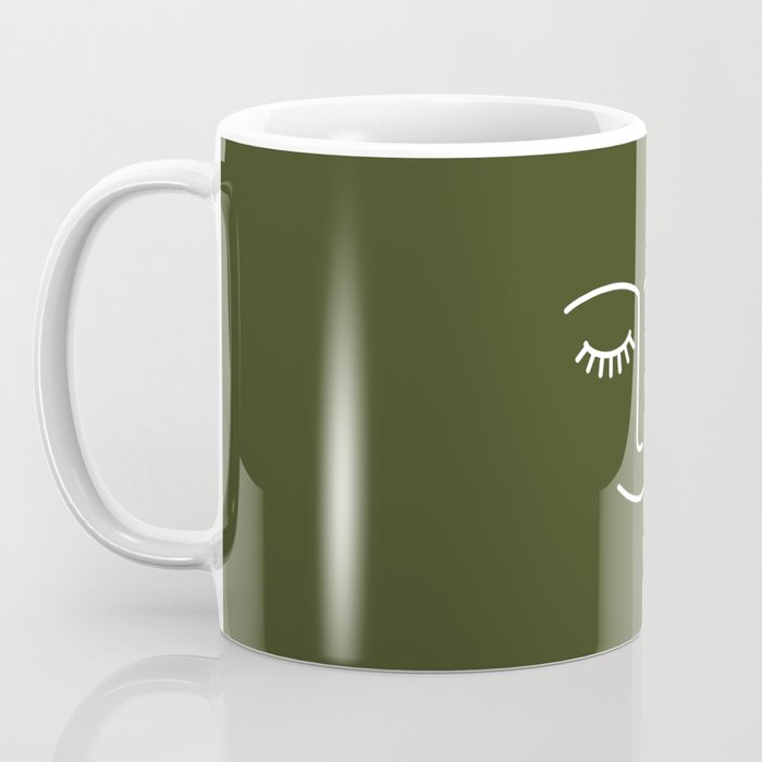 Wink (Olive Green) Coffee Mug Gallery Image 3