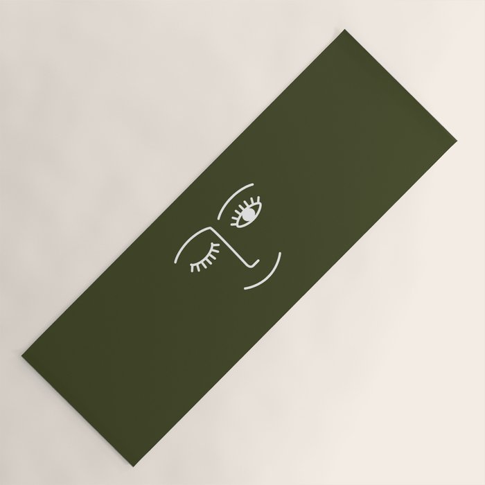 Wink (Olive Green) Yoga Mat Gallery Image 1