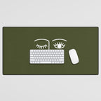 Wink (Olive Green) Desk Mat Gallery Image 1