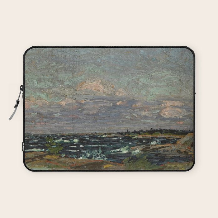 Tom Thomson Windy Day- Rough Weather in the Islands 1914. Canadian Landscape Artist Laptop Sleeve Gallery Image 1
