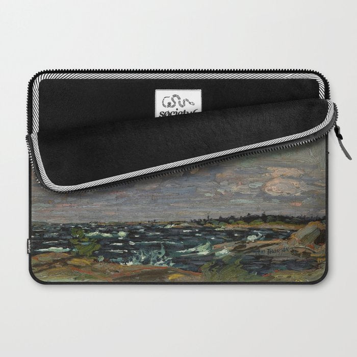 Tom Thomson Windy Day- Rough Weather in the Islands 1914. Canadian Landscape Artist Laptop Sleeve Gallery Image 2