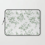 Elegant vintage green white roses shabby floral Laptop Sleeve Gallery Image 1
