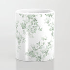Elegant vintage green white roses shabby floral Coffee Mug Gallery Image 4
