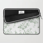 Elegant vintage green white roses shabby floral Laptop Sleeve Gallery Image 2
